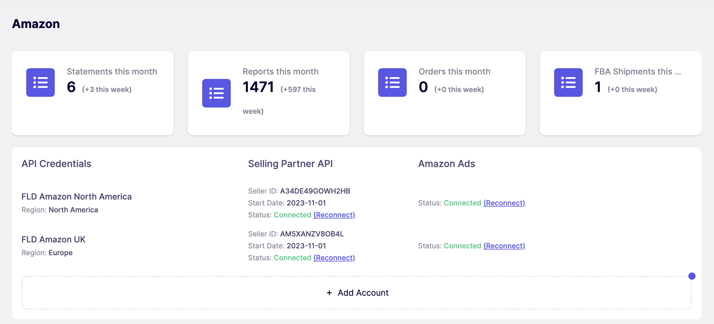 Amazon payout synced into QuickBooks