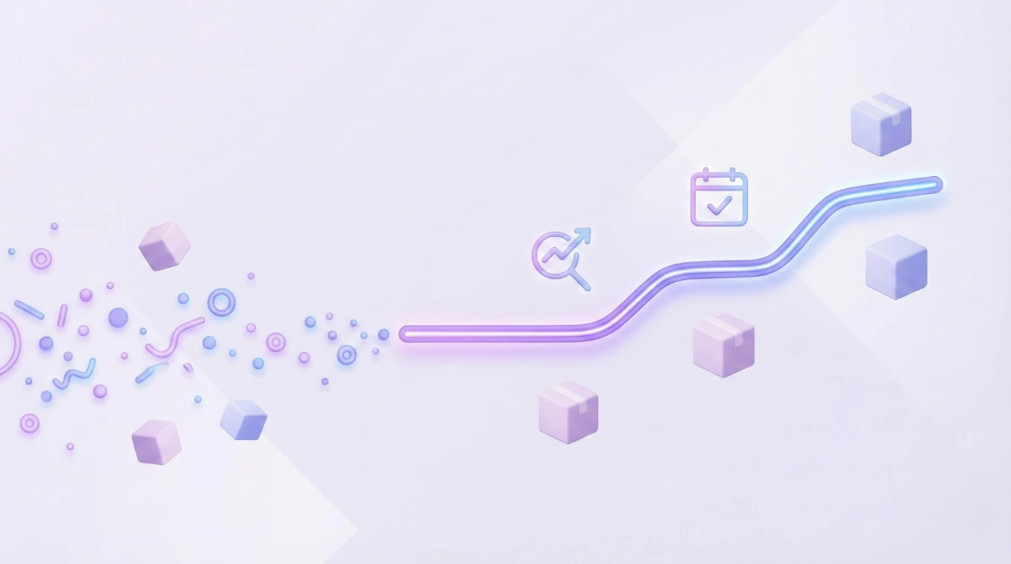 Dashboard showing inventory planning with promotion calendar and growth projections