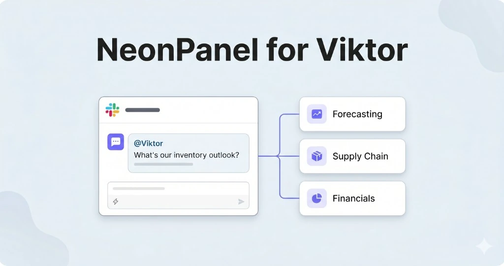 NeonPanel for Viktor — Amazon seller data in Slack via AI coworker