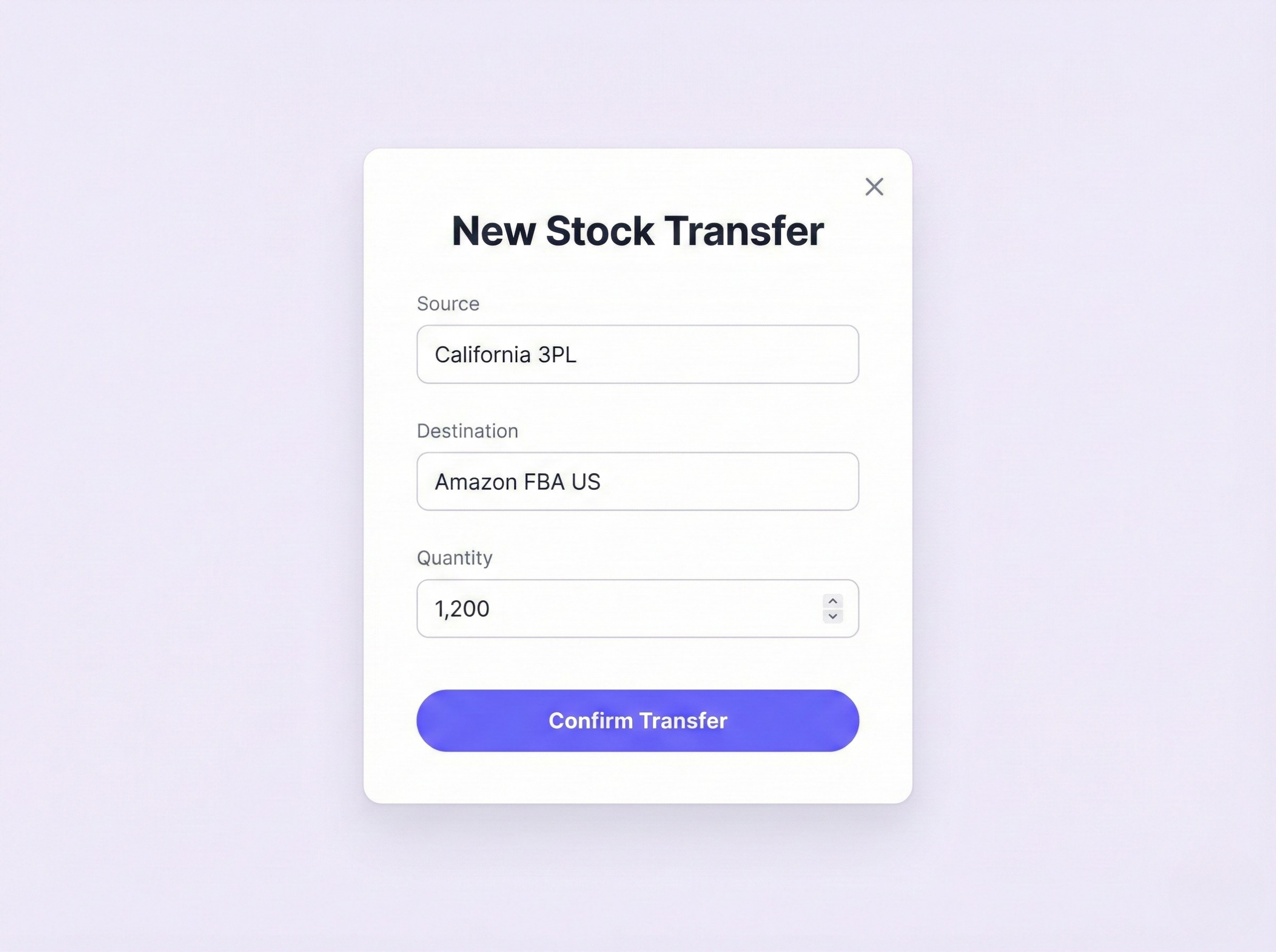 Stock Transfer Interface