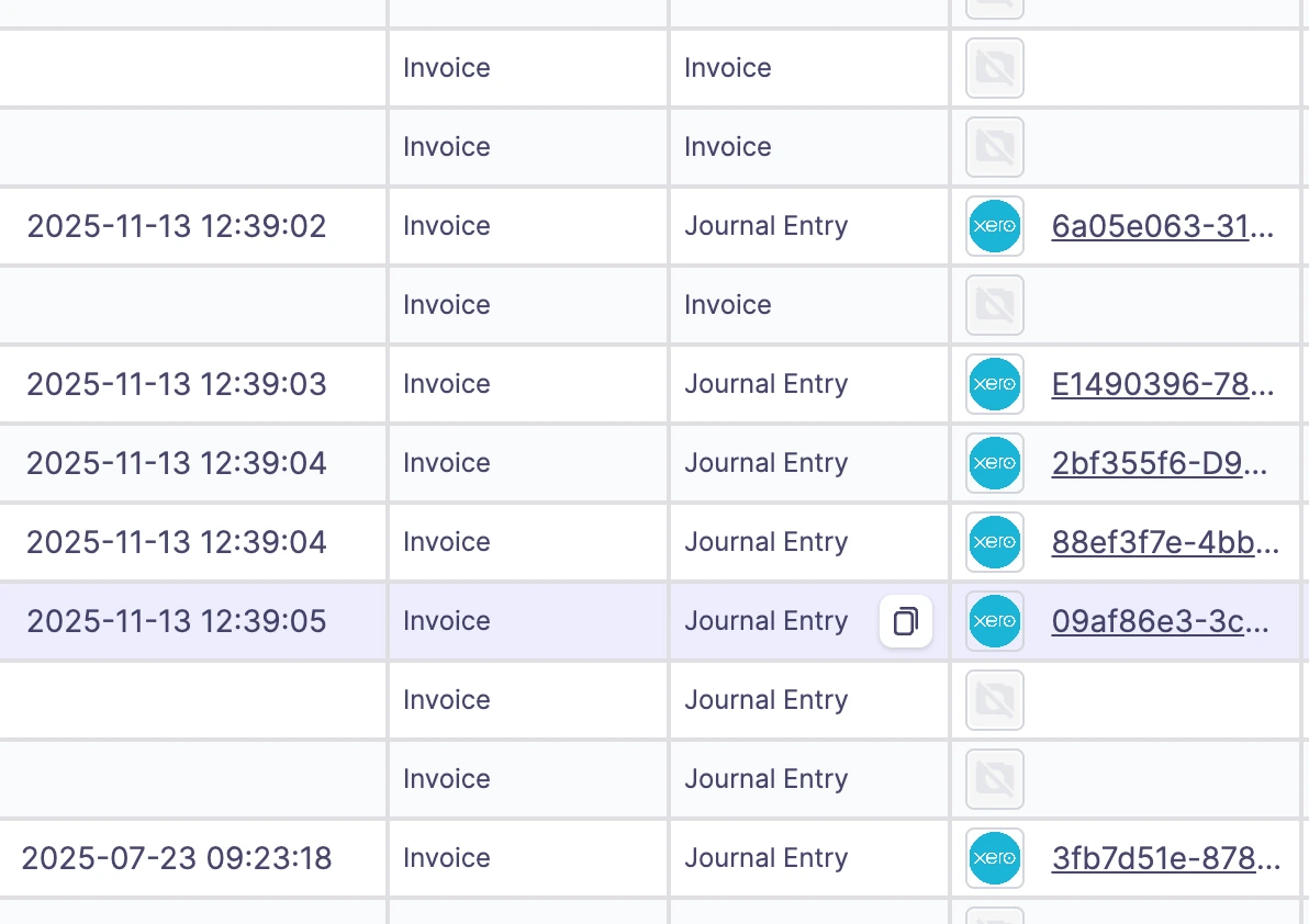 Shopify payout synced into Xero
